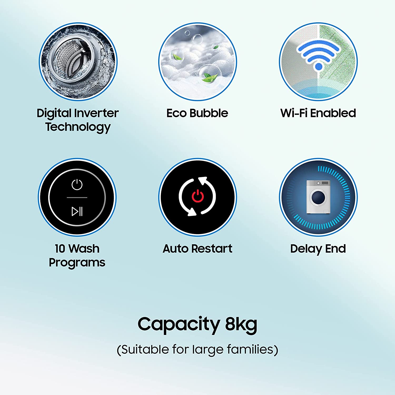 Samsung 8 Kg Ecobubble Wi-Fi Inverter Fully Automatic Top Load Washing Machine WA80BG4542BDTL
