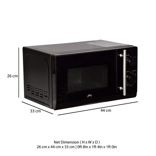 Godrej 20 L Solo Microwave Oven (GMX 20SA2, Black) - Mahajan Electronics Online