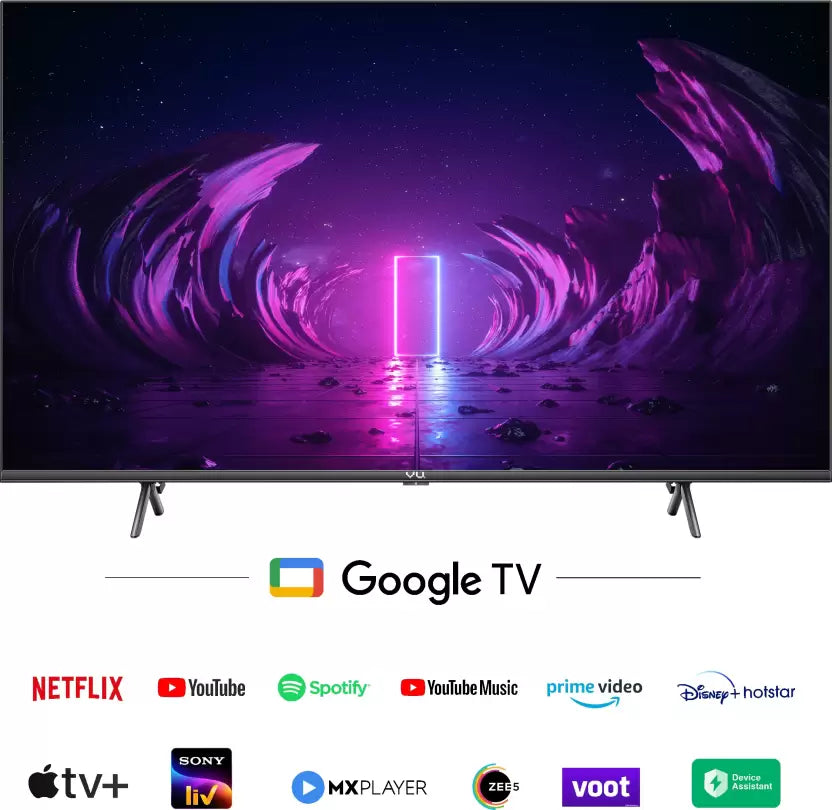 Vu Glo LED 43 inch Ultra Google TV 84 Watt 3 years warranty - Mahajan Electronics Online