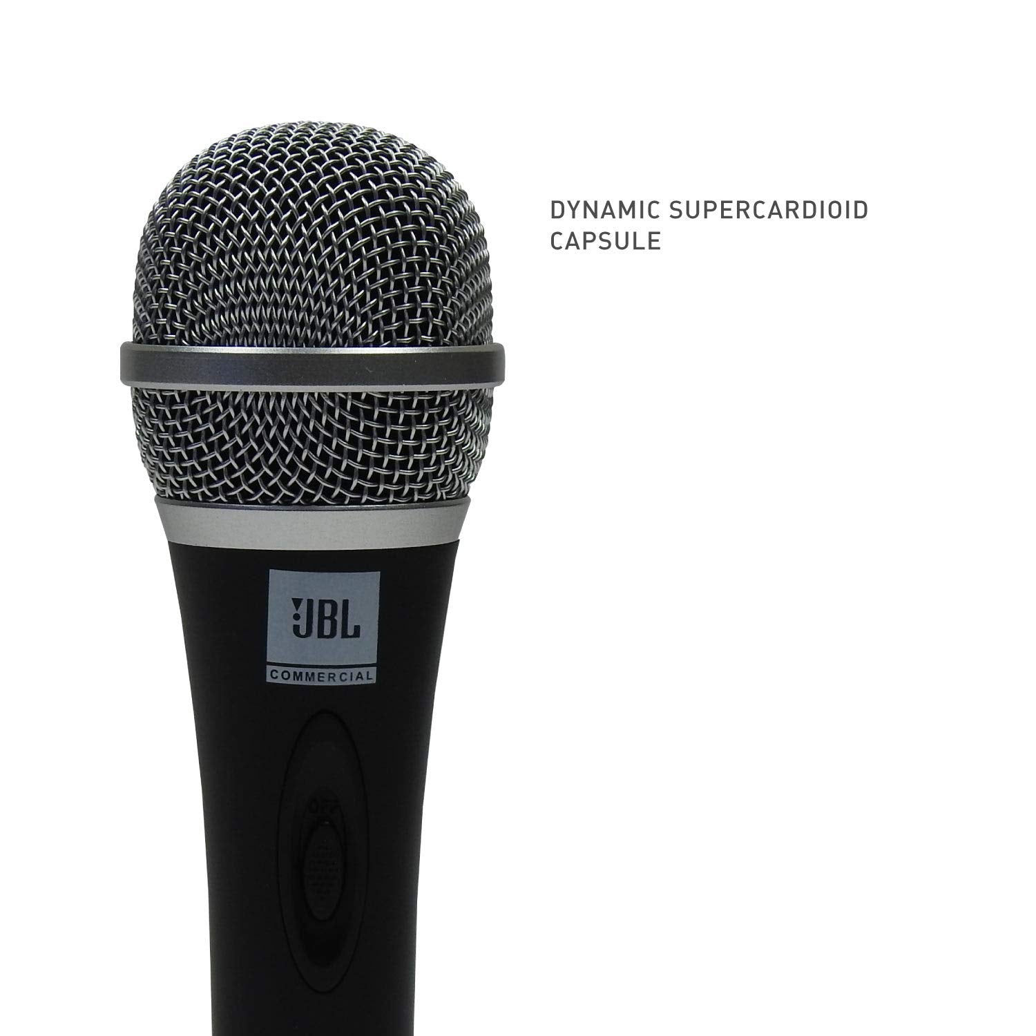 JBL Commercial CSHM10 HAndheld Dynamic XLR Unidirectional Microphone With On/Off Switch (Cable Not Included) Black, Medium - Mahajan Electronics Online