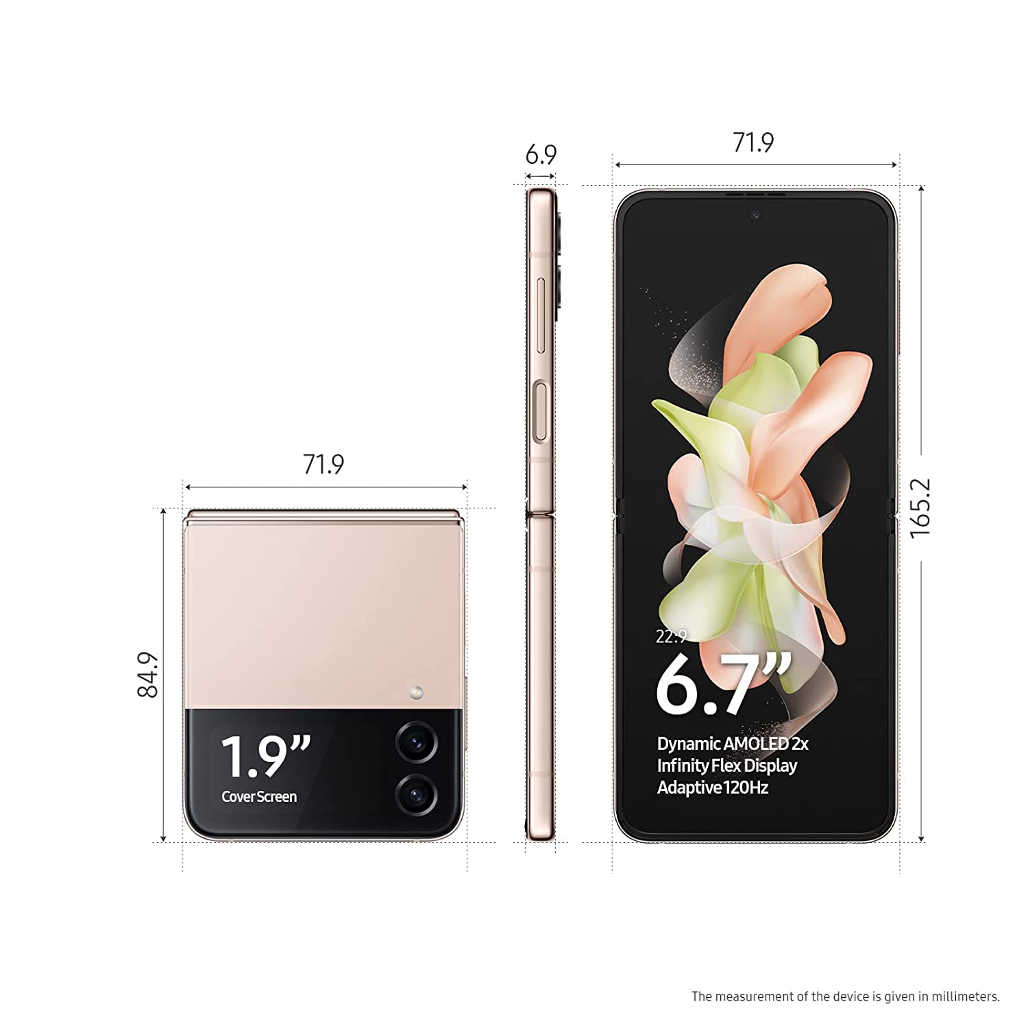 Samsung Galaxy Z Flip4 5G (Pink Gold, 8GB RAM, 128GB Storage) - Mahajan Electronics Online