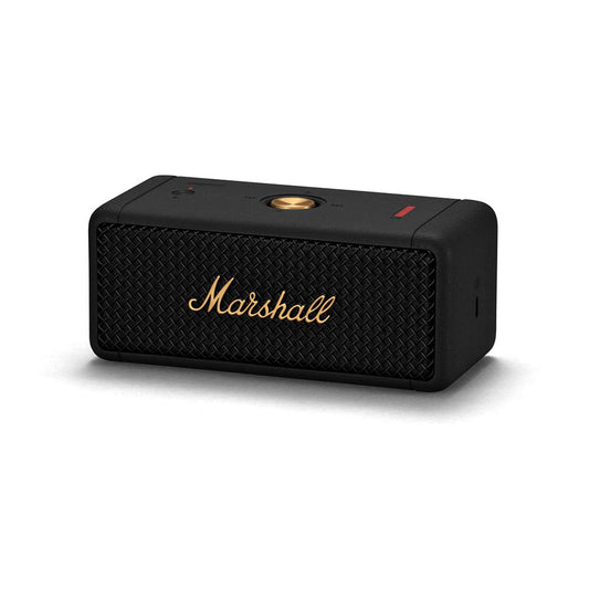 Marshall Emberton 20 Watt Wireless Bluetooth Portable Speaker (Black and Brass)