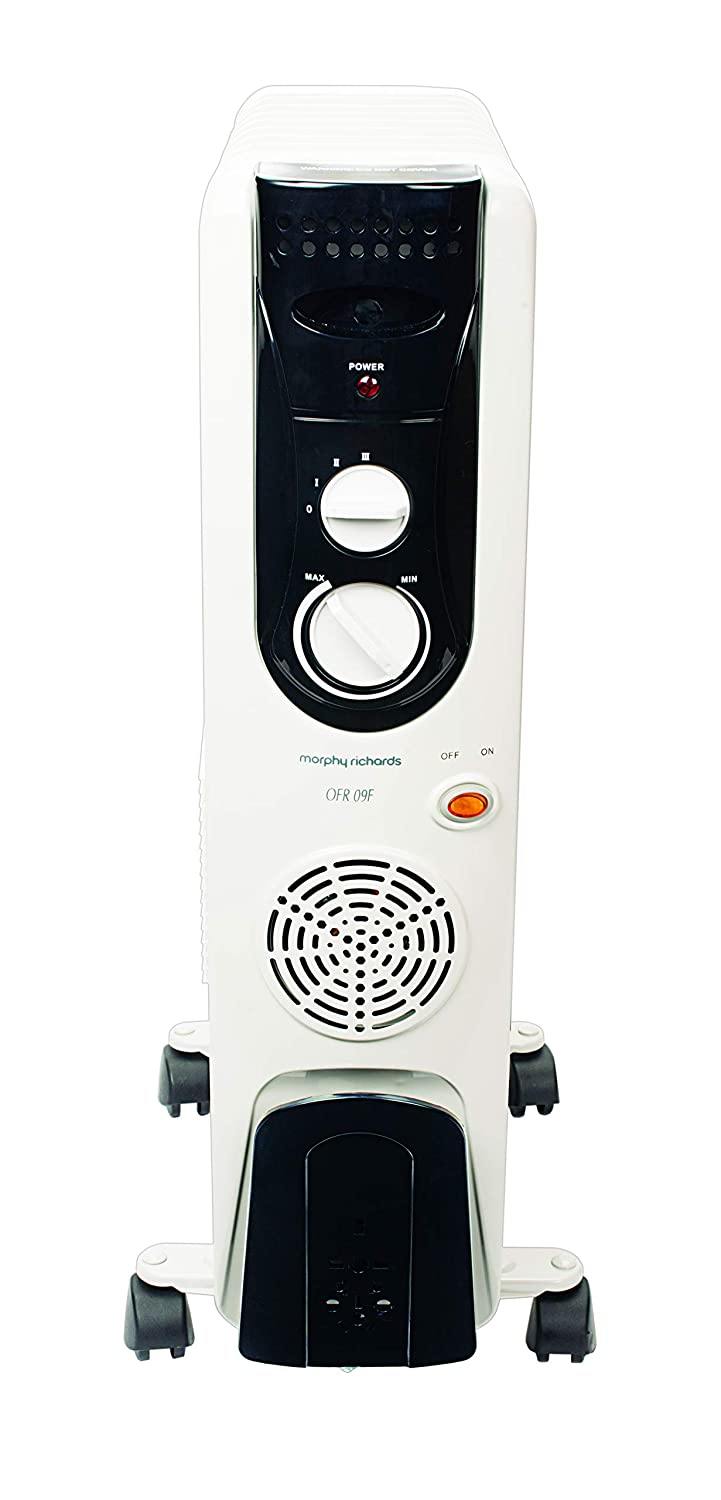 Morphy Richards OFR 9 9-Fin 2400 Watts Oil Filled with Fan Radiator Room Heater (Ivory) - Mahajan Electronics Online