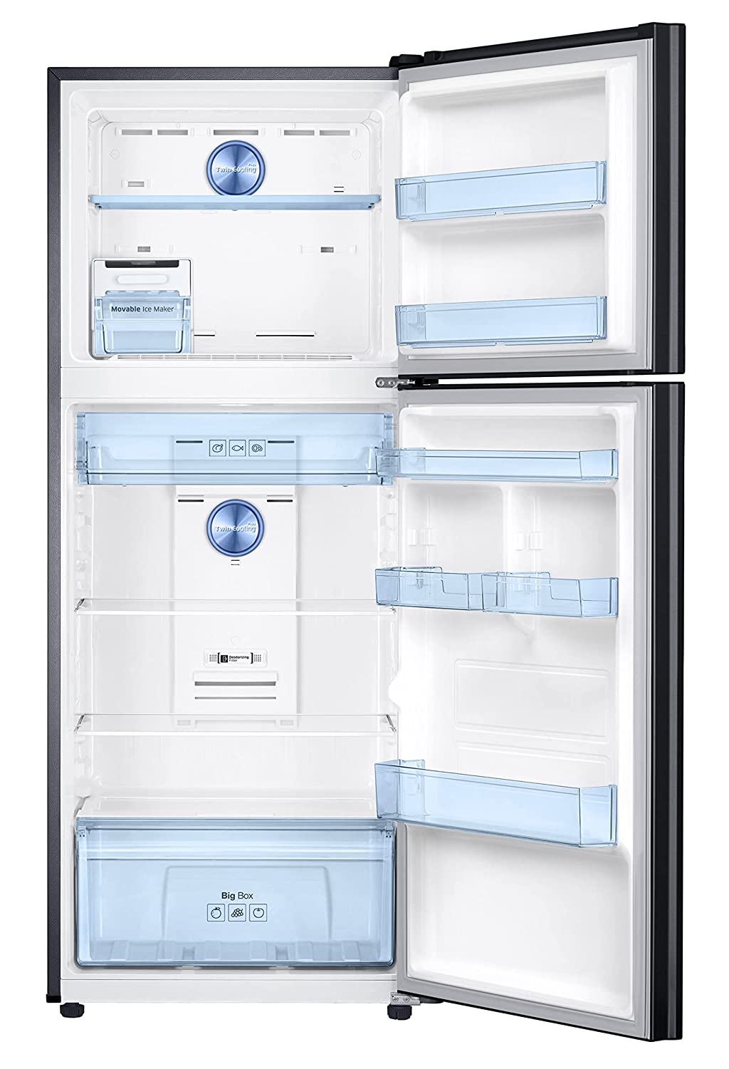 Samsung 363L 2 Star Inverter Frost-Free Convertible 5 In 1 Double Door Refrigerator (RT39C5532BS/HL,Black Inox 2023 Model) - Mahajan Electronics Online