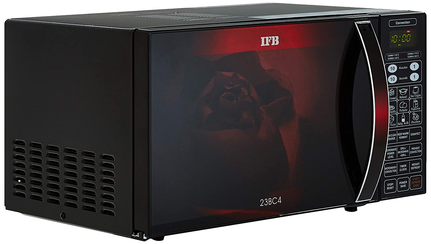 IFB 23 L Convection Microwave Oven (23BC4, Black+Floral Design) - Mahajan Electronics Online