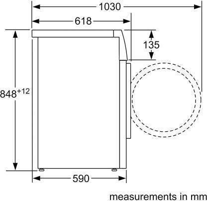 Bosch 9 kg/6 kg WNA14400IN Inverter Front Load Washer Dryer ( White, Inbuilt Heater) - Mahajan Electronics Online