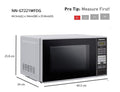 Panasonic 20L Grill Microwave Oven(NN-GT221WFDG,White, 38 Auto Cook Menus ) with Starter Kit - Mahajan Electronics Online