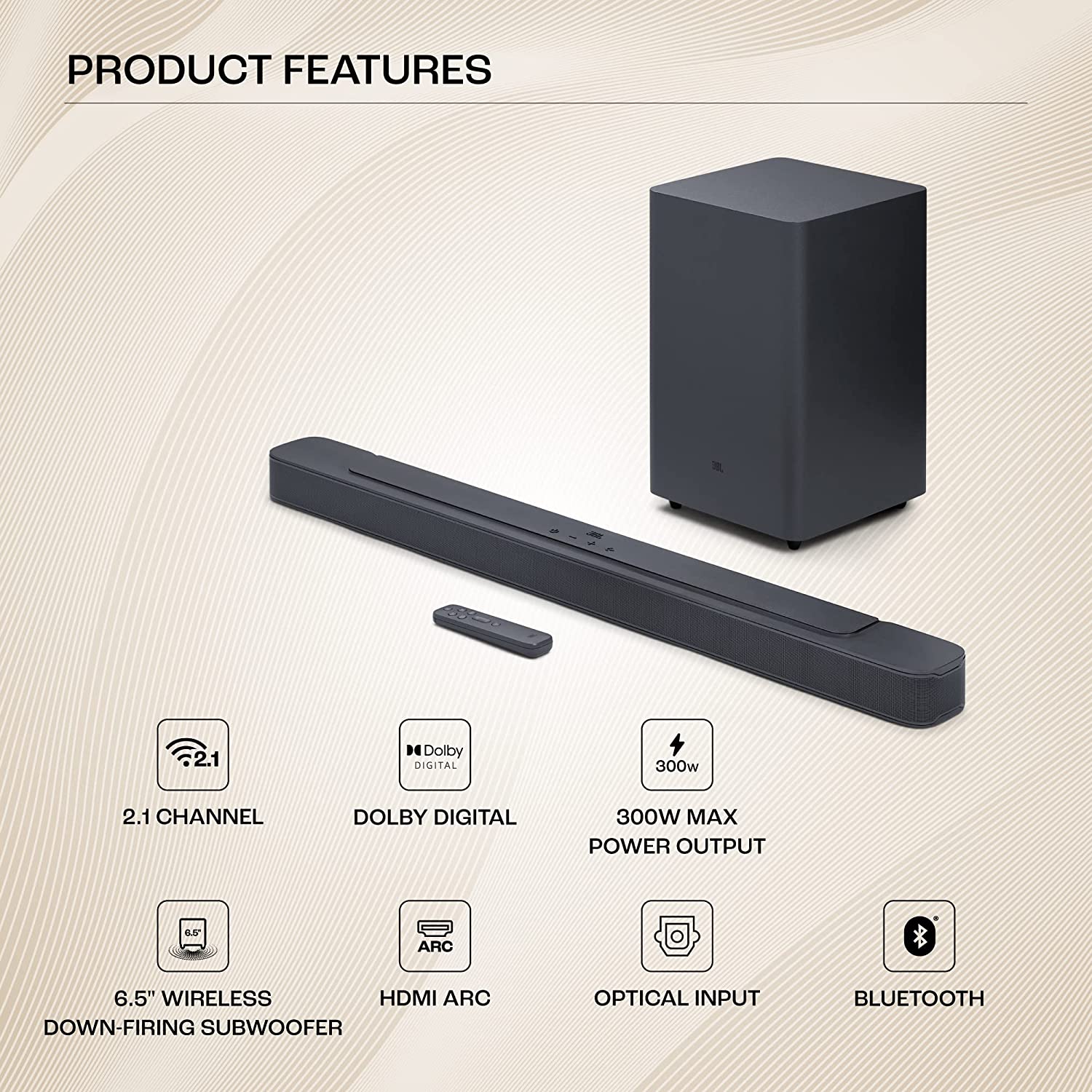 Jbl 2.1 soundbar with wireless cheap subwoofer setup