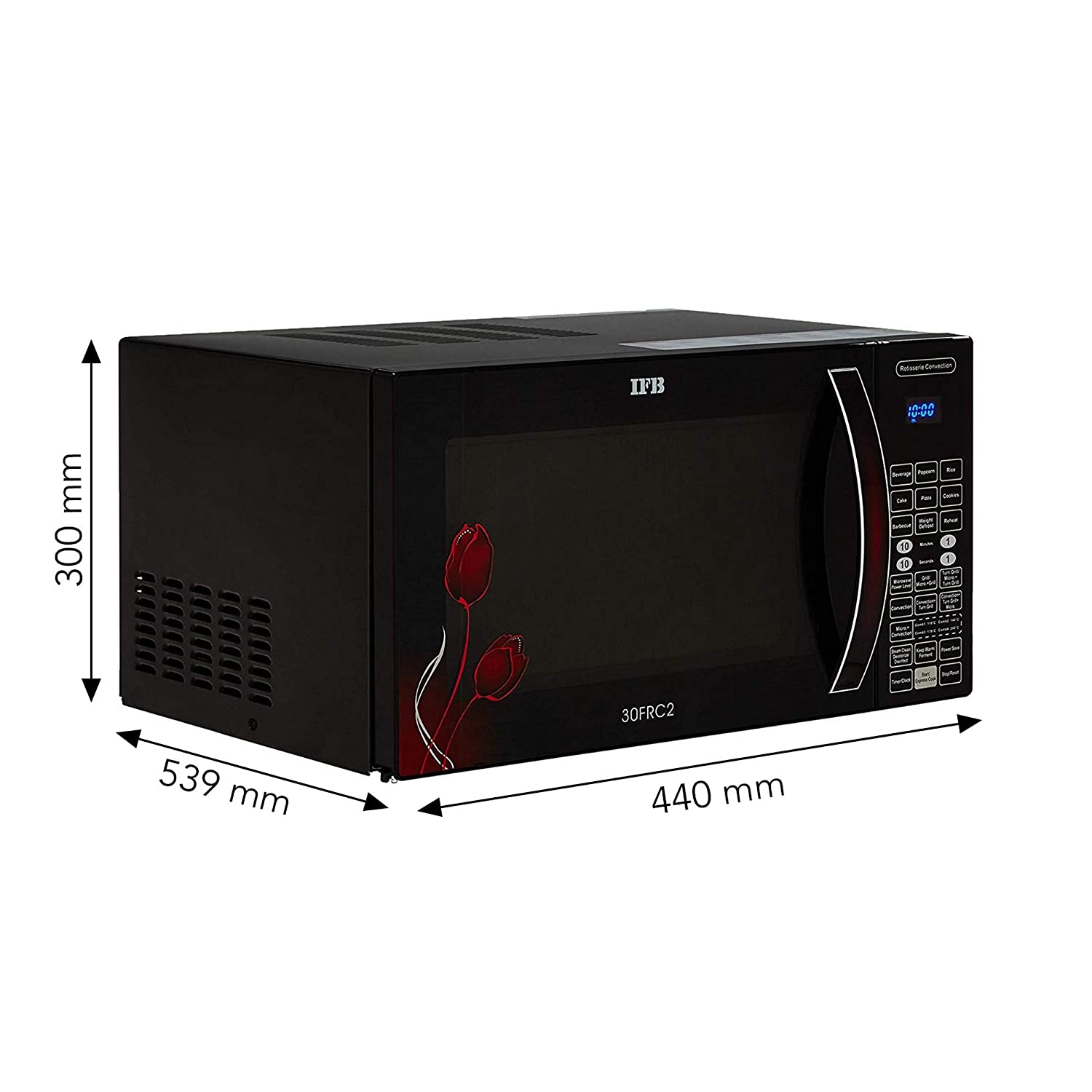 IFB 30 L Convection Microwave Oven (30FRC2, Floral Pattern) (Black) - Mahajan Electronics Online