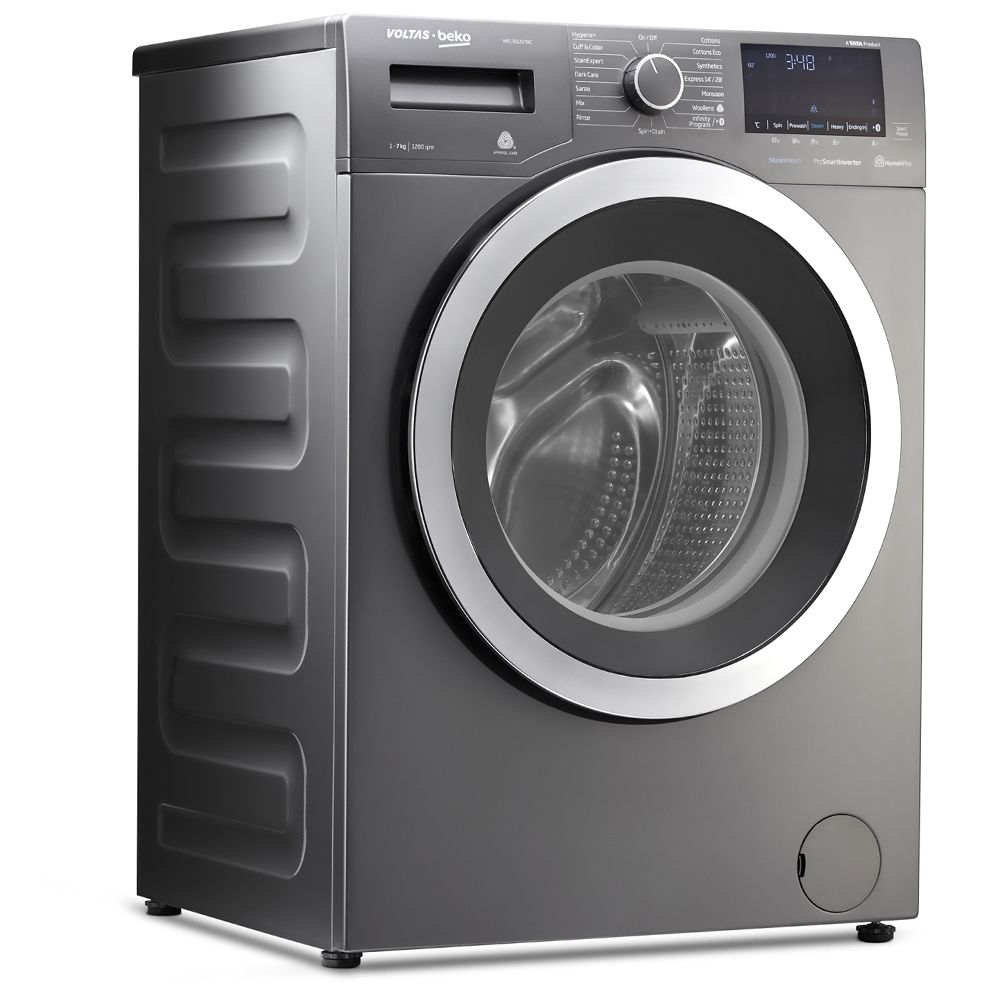Voltas Beko WFL7012VTAC (Manhattan Gray ) 7 kg Fully Automatic Front Loading Washing Machine - Mahajan Electronics Online