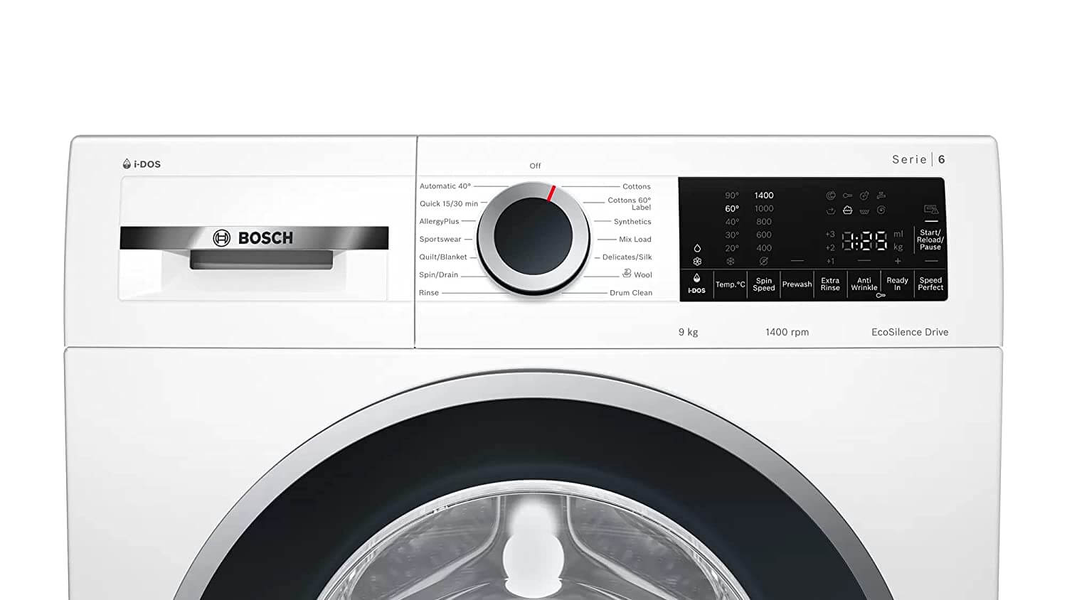Bosch WGA244AWIN iDos 9KG 1400 RPM Inverter Touch Control Fully Automatic Front Loading Washing Machine With Inbuilt Heater - Mahajan Electronics Online