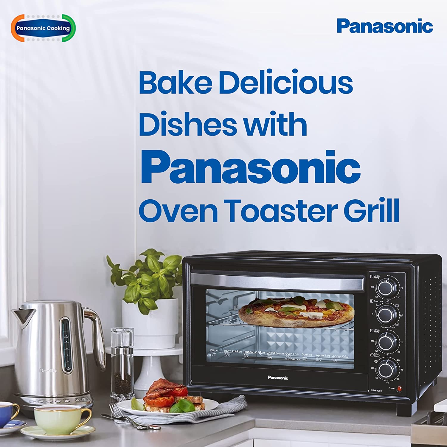 PANASONIC NB-H3203KSM 32 Liter Oven Toaster Grill (Black) - Mahajan Electronics Online
