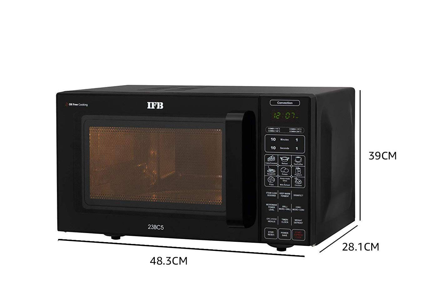 IFB 23 L Convection Microwave Oven (23BC5, Black) - Mahajan Electronics Online