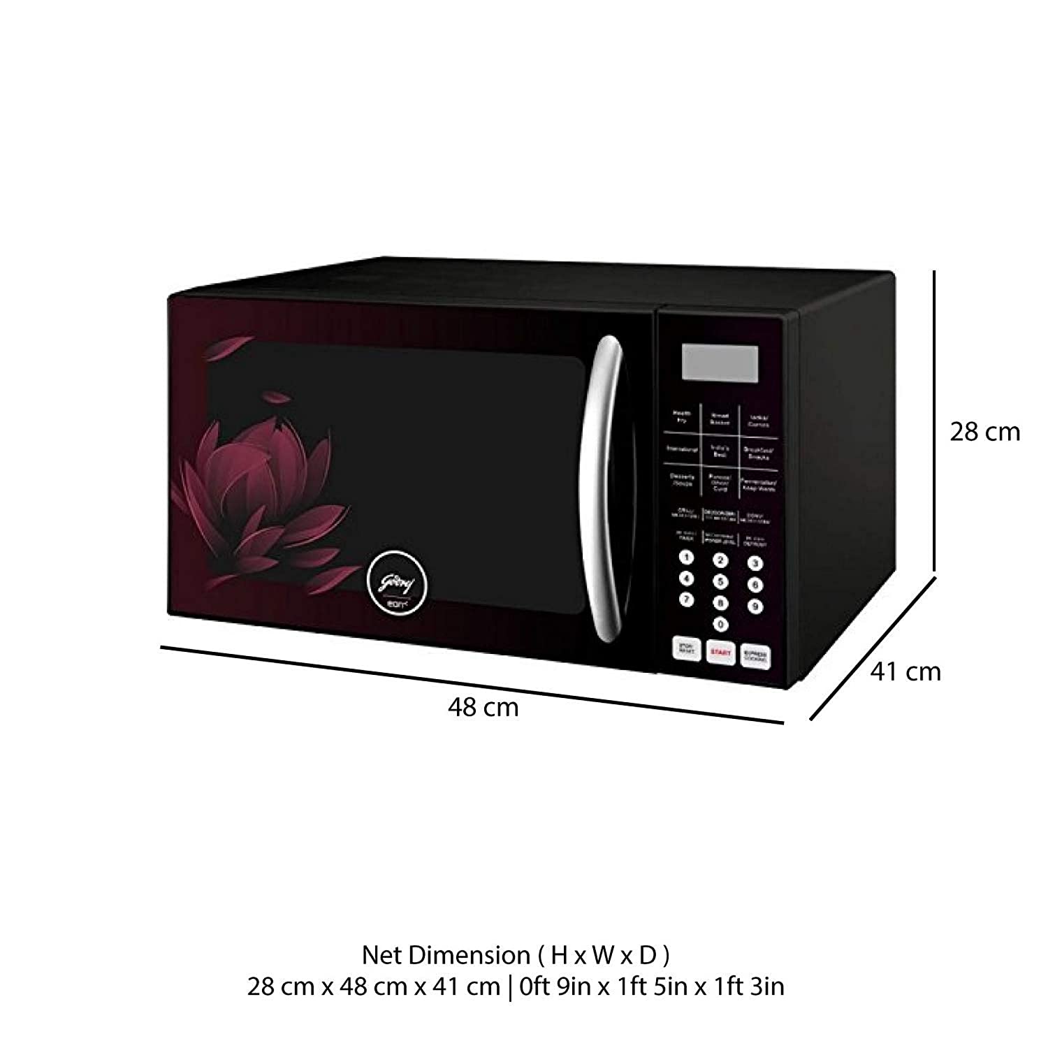 Godrej 25 L Convection Microwave Oven (GME 725 CF2 PZ, Purple Petals) - Mahajan Electronics Online