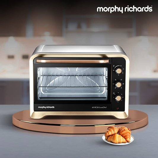 Morphy Richards 45 RCSS LuxeChef OTG Convection and Rotisserie Function, Gold/Matte Black- 45L