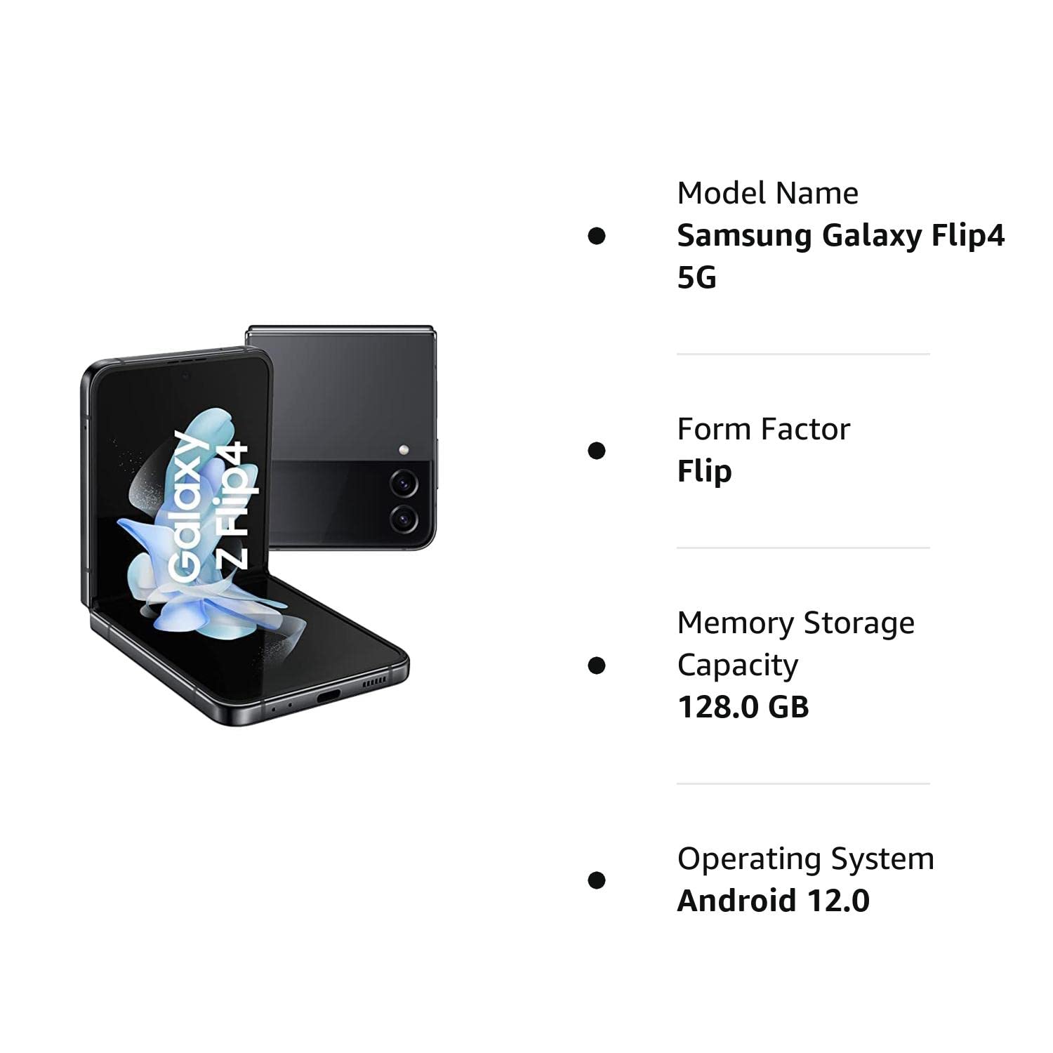 Samsung Galaxy Z Flip4 5G (Graphite, 8GB RAM, 128GB Storage) - Mahajan Electronics Online