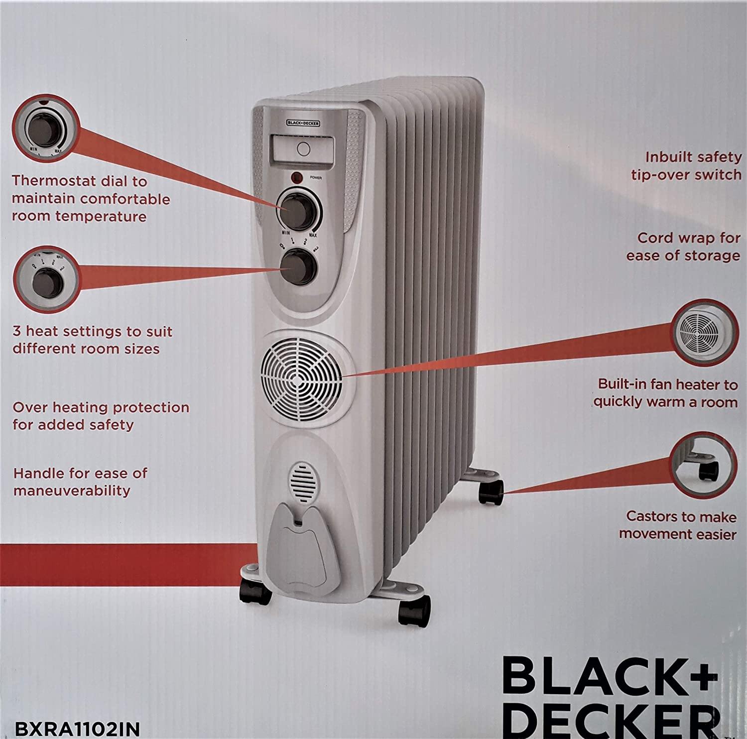 Black & Decker 13 Fin Oil Filled  Room Heater (2800 watt) - Mahajan Electronics Online