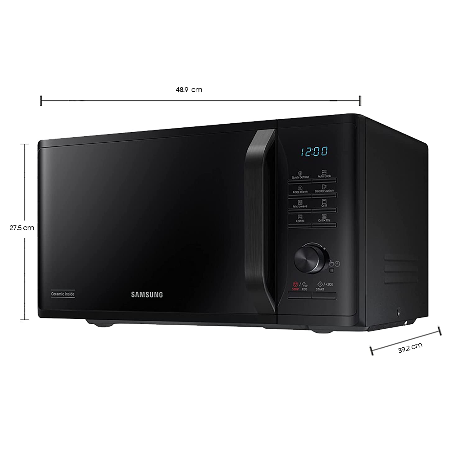 Samsung 23 L Grill Microwave Oven (MG23A3515AK/TL, Black) - Mahajan Electronics Online
