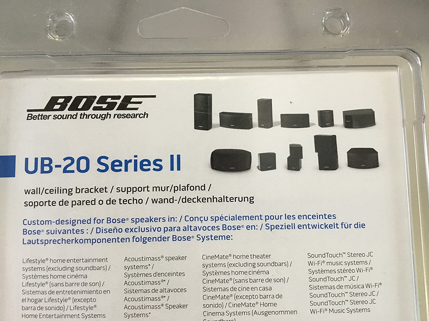 Bose UB-20 Series II Wall/Ceiling Bracket Black 722141-0010 - Mahajan Electronics Online