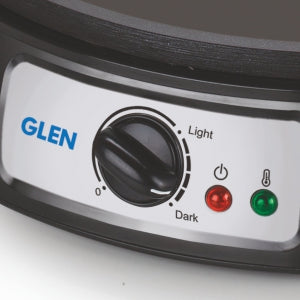 Glen SA-3038N Electric Dosa Maker with Wooden Batter & Spatula 1000 Watt Black