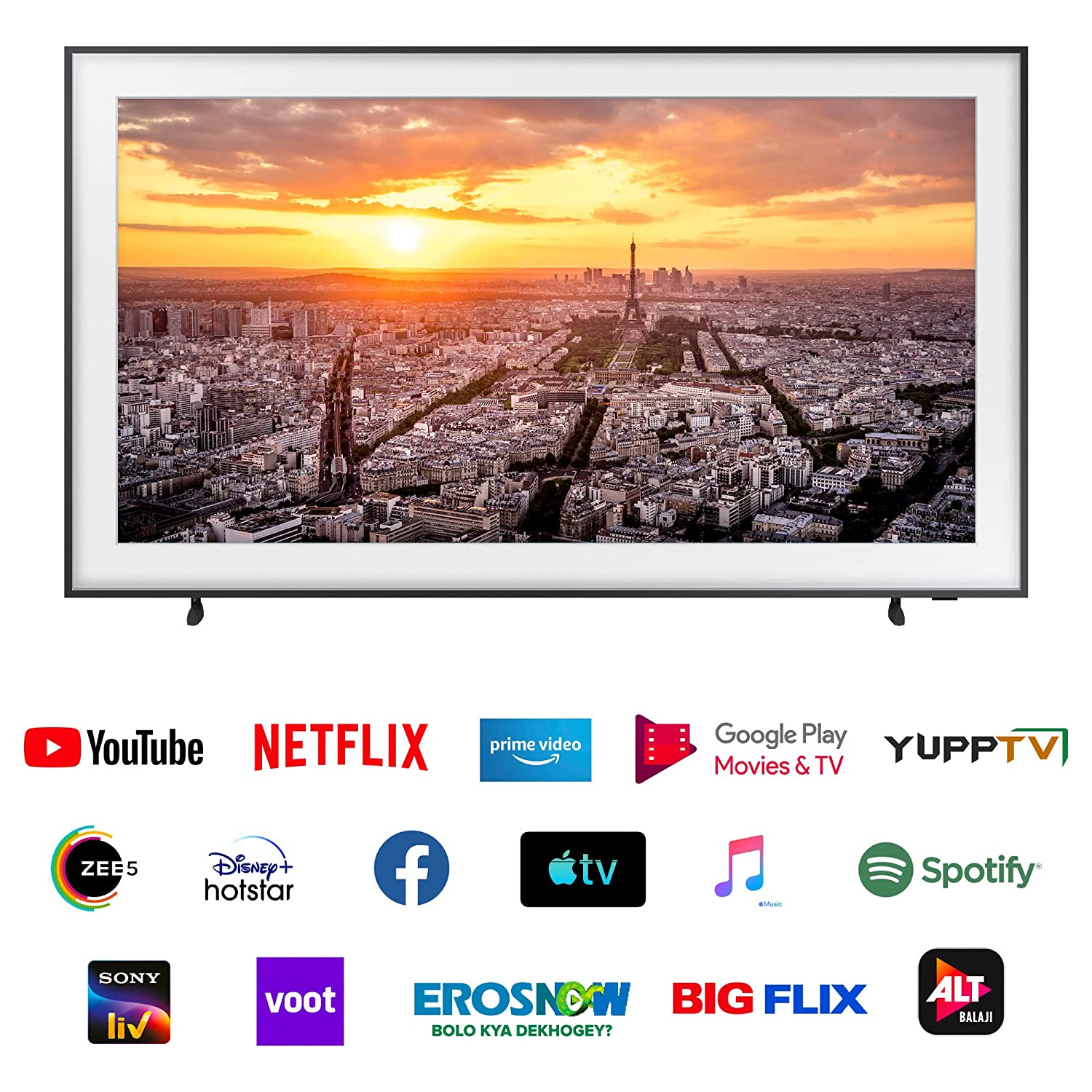 Samsung 125 cm QA50LS03BAKLXL (50 inches) The Frame Series 4K Smart QLED TV (Black) - Mahajan Electronics Online