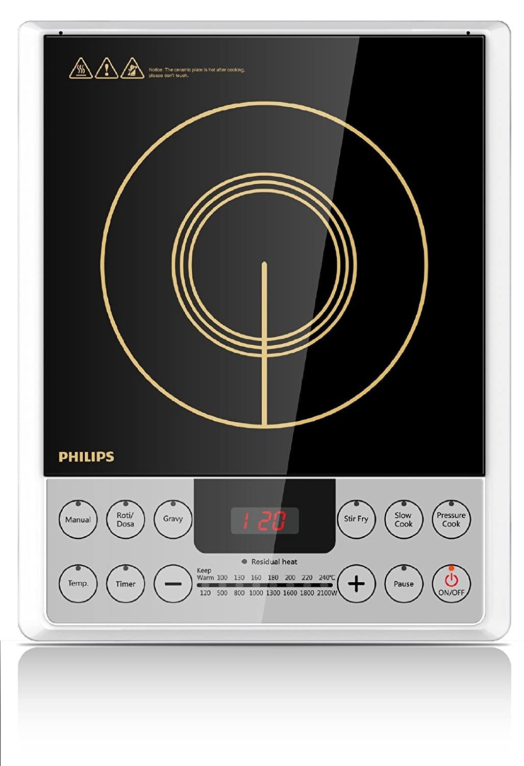 Philips HD4929 2100-Watt Induction Cooker (Black) - Mahajan Electronics Online