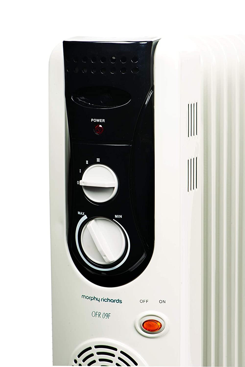 Morphy Richards OFR 9 9-Fin 2400 Watts Oil Filled with Fan Radiator Room Heater (Ivory) - Mahajan Electronics Online