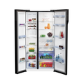 Voltas Beko 640 L Side by Side Refrigerator (Glass Black) RSB665GBRF - Mahajan Electronics Online