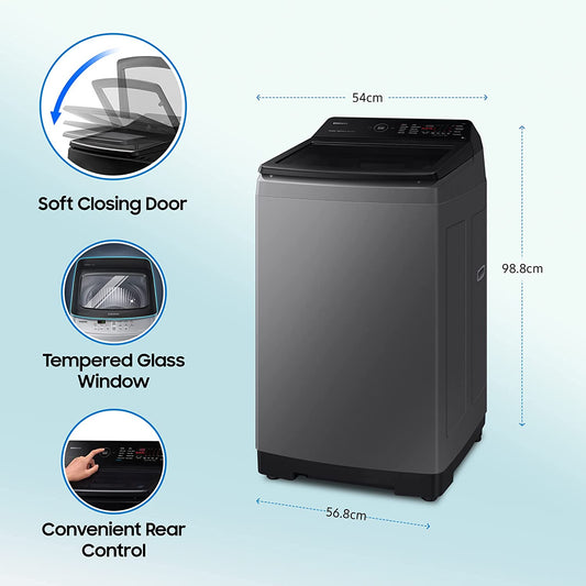 Samsung 8 Kg Ecobubble Wi-Fi Inverter Fully Automatic Top Load Washing Machine WA80BG4542BDTL - Mahajan Electronics Online