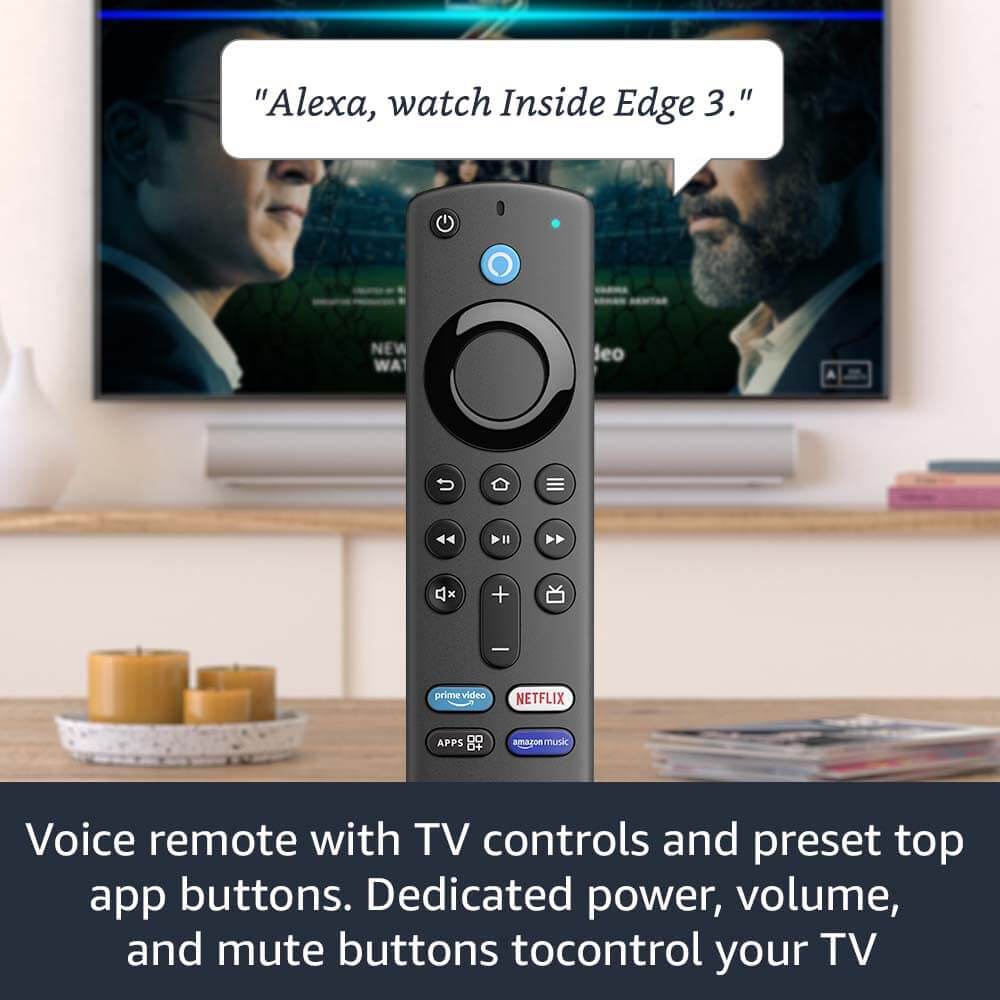 Amazon Fire TV Stick (3rd Gen, 2022) with all-new Alexa Voice Remote (includes TV and app controls) | HD streaming device | Mahajan Electronics Online