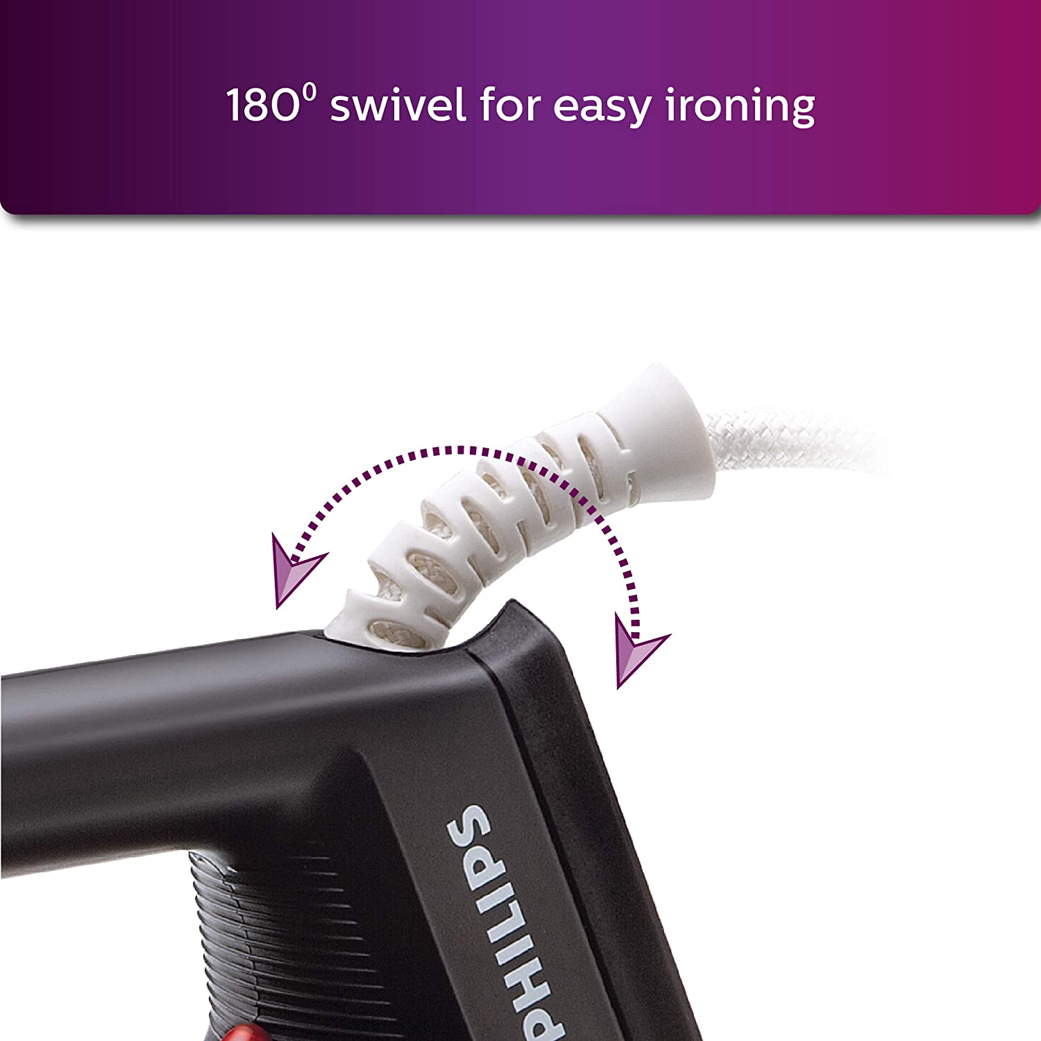 Philips HD1134 750-Watt Dry Iron (Black) - Mahajan Electronics Online