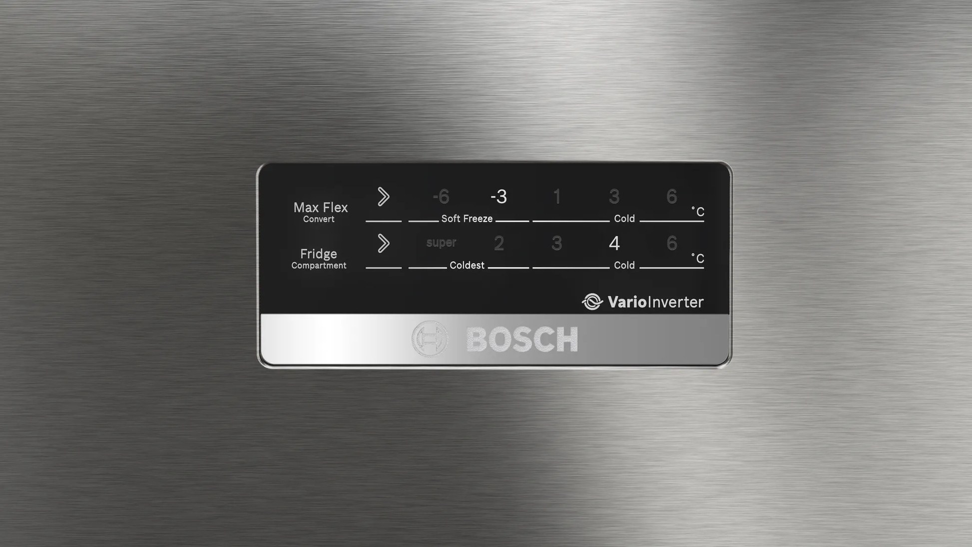 Bosch CMC33K05NI Serie 4 332 Litres Frost Free Vario Inverter Triple Door Refrigerator (MultiAirflow System, Smoky Steel) - Mahajan Electronics Online