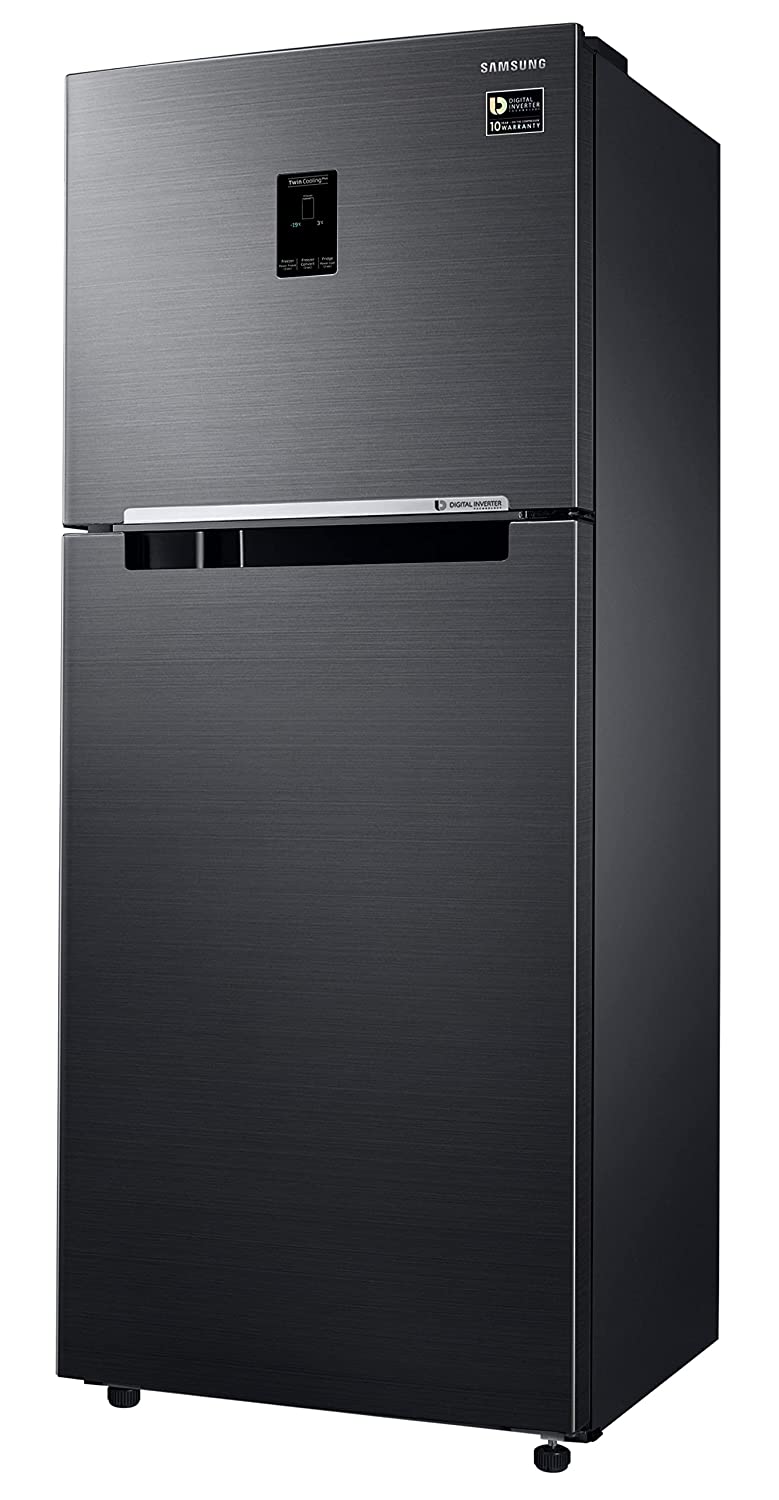 Samsung 363L 2 Star Inverter Frost-Free Convertible 5 In 1 Double Door Refrigerator (RT39C5532BS/HL,Black Inox 2023 Model) - Mahajan Electronics Online