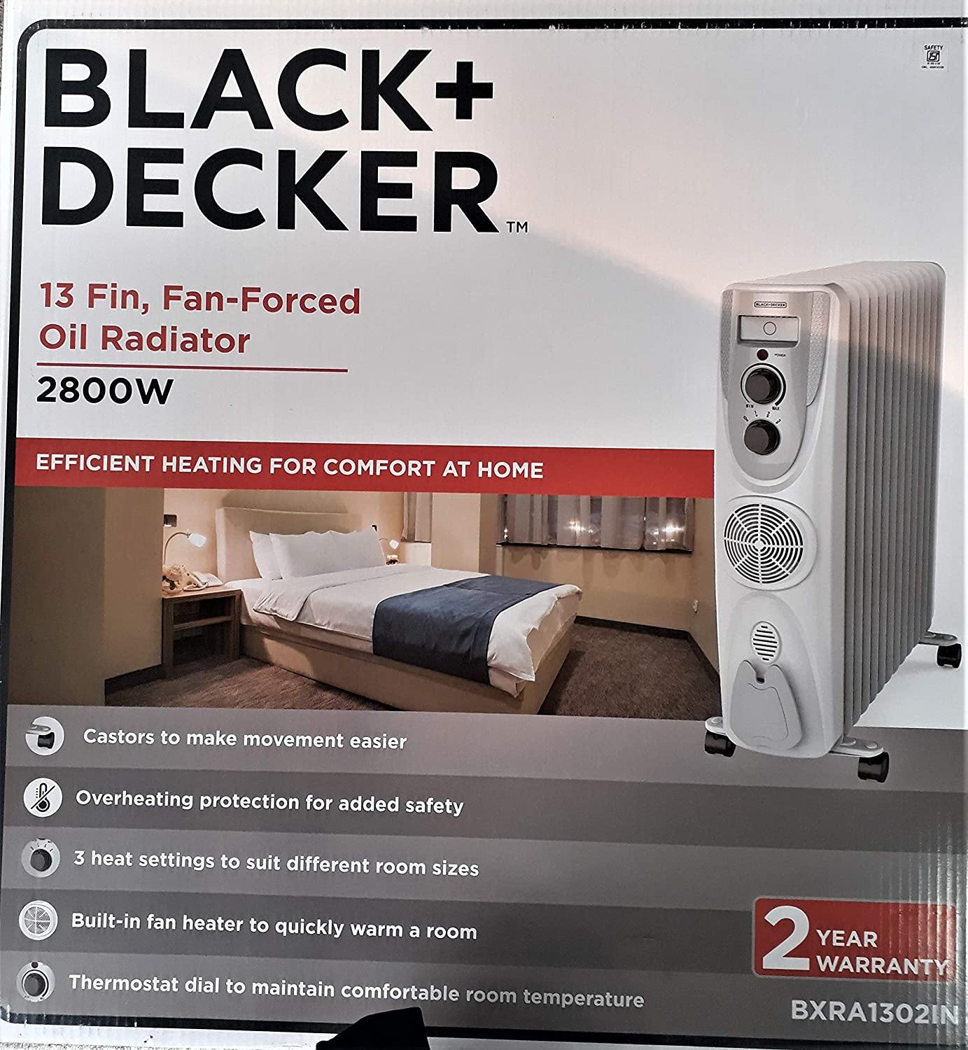 Black & Decker 13 Fin Oil Filled  Room Heater (2800 watt) - Mahajan Electronics Online