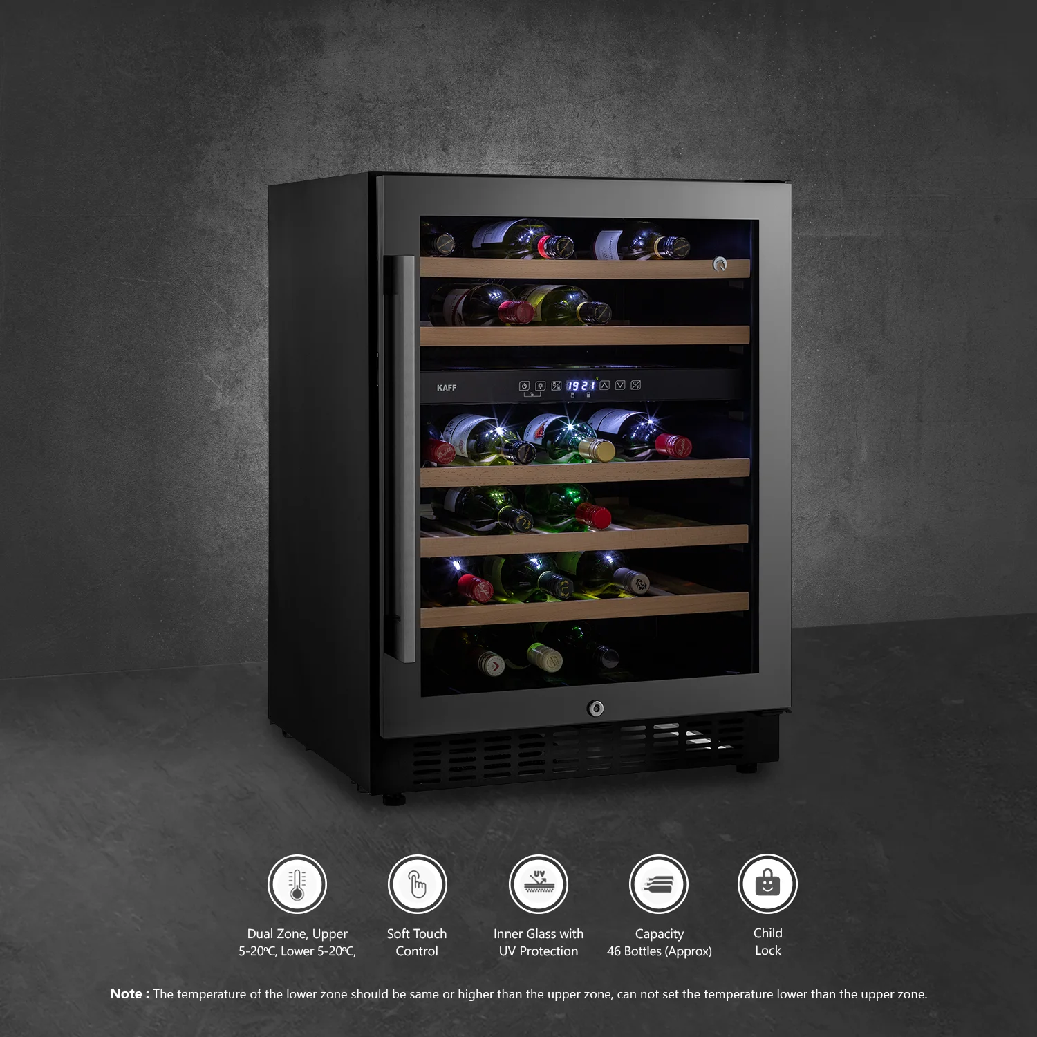 Kaff Wine Cooler WC135 DZ (Built-in) - Mahajan Electronics Online