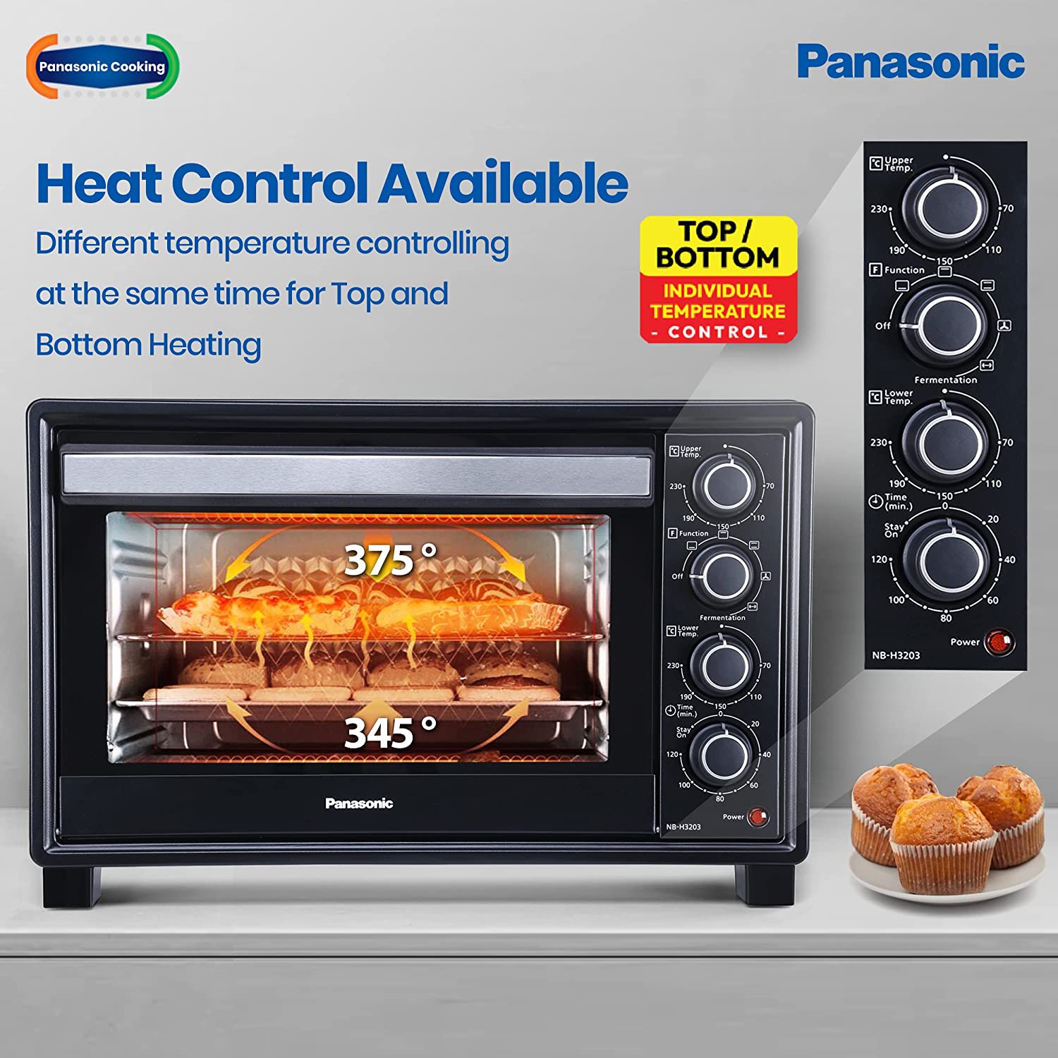 Panasonic NB-H3203 32 Liter 1500 Watt Oven Toaster Grill 