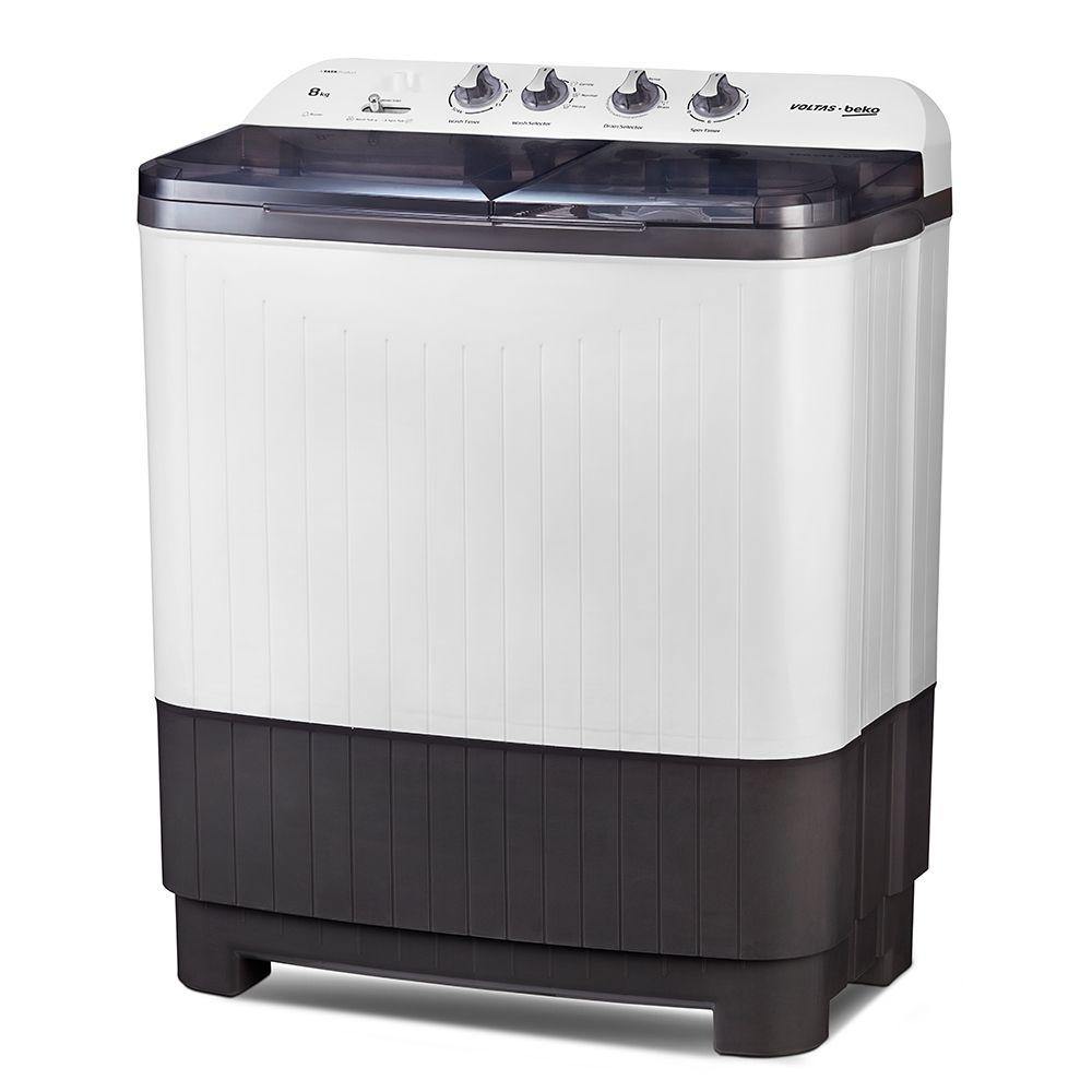 Voltas Beko 8 kg Semi Automatic Washing Machine (Burgundy) WTT80DGRT - Mahajan Electronics Online