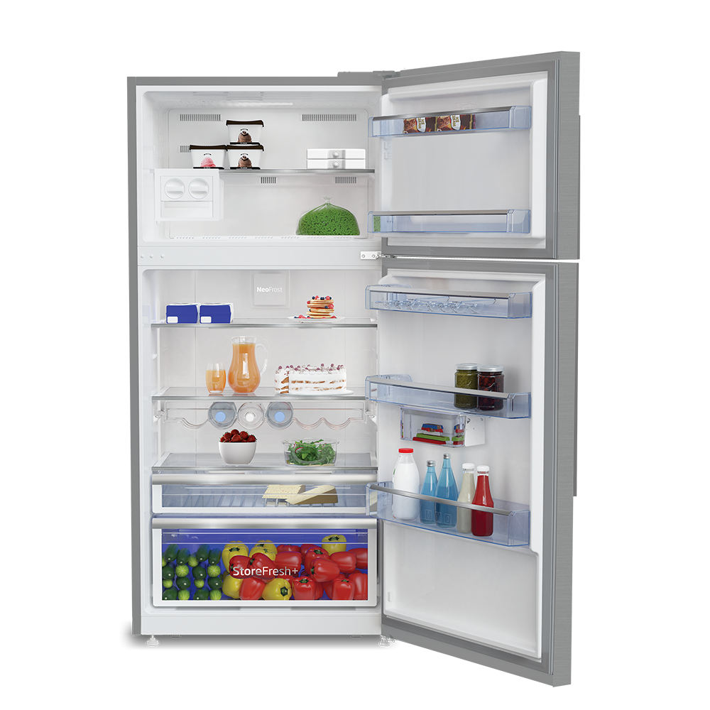 Voltas Beko 610 L 3 Star High End Frost Free Double Door Refrigerator (Inox Look) RFF633IF - Mahajan Electronics Online