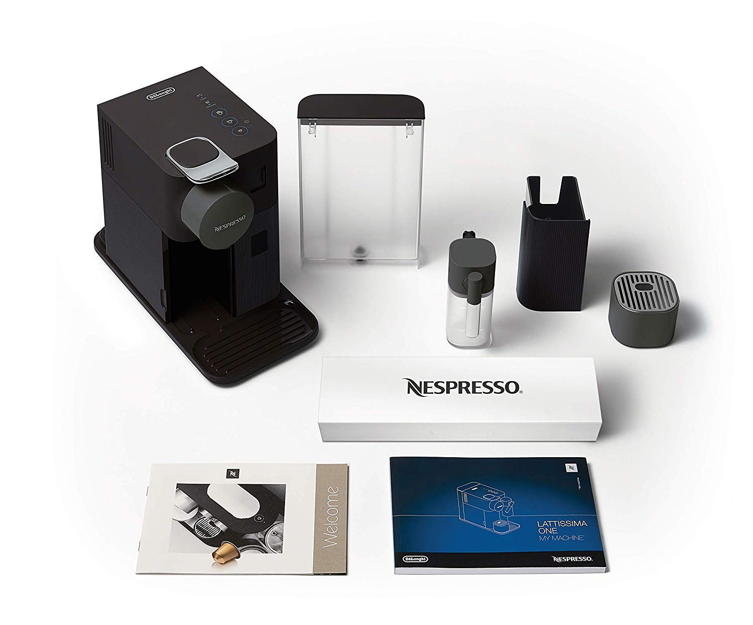 Nespresso by De'Longhi Lattissima One EN510.B Original Espresso Machine with Milk Frother, Black, Coffee Pod Machine