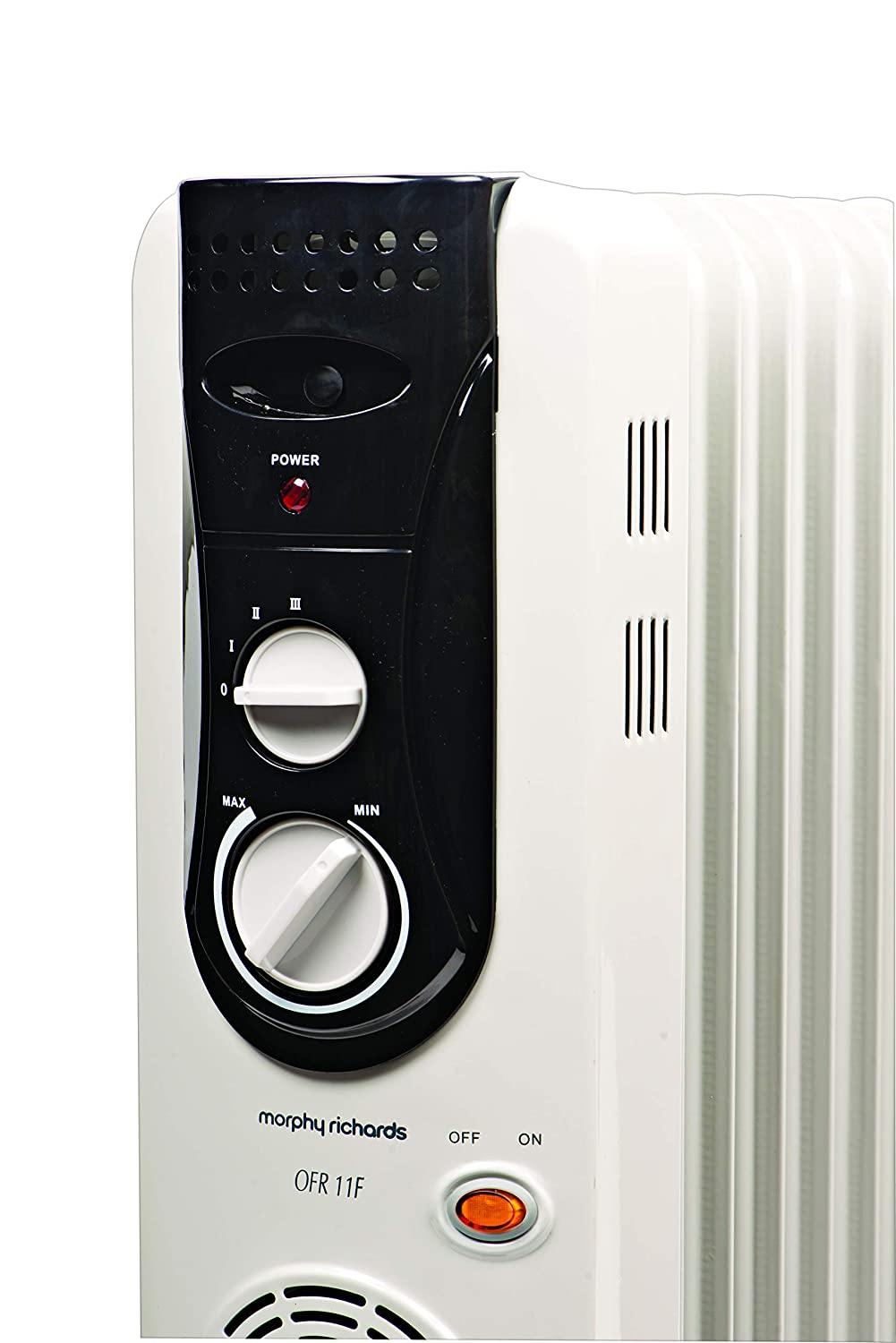 Morphy Richards OFR 11F 11-Fin 2900 Watts Oil Filled Radiator Room Heater (Ivory) - Mahajan Electronics Online