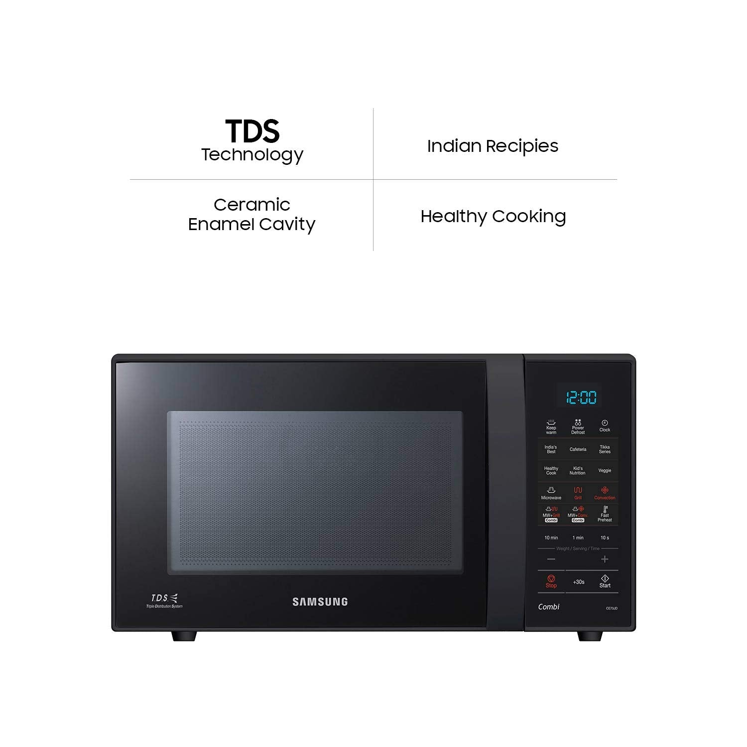 Samsung 21 L Convection Microwave Oven (CE73JD/XTL, Black) - Mahajan Electronics Online