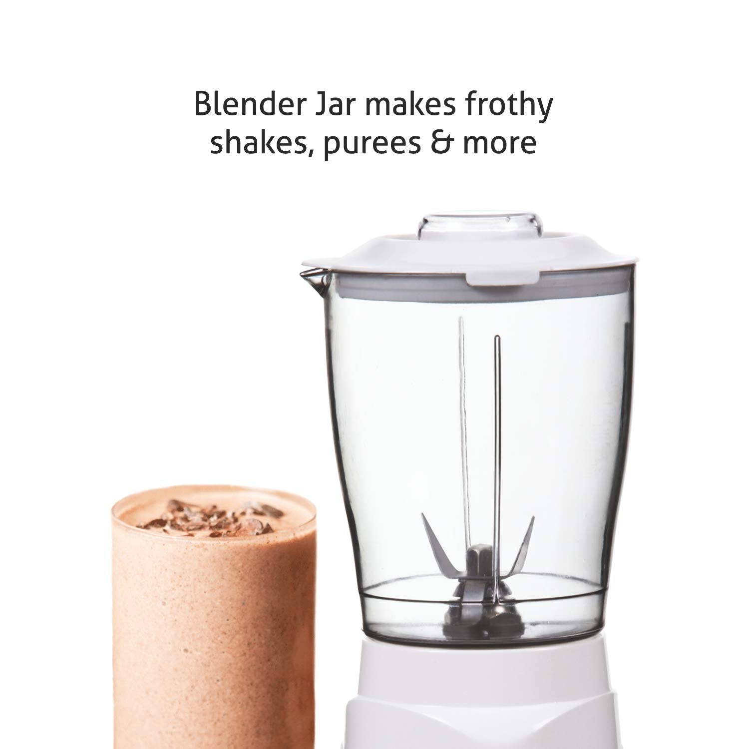 Glen SA4045NBG Mini Blender Plus Grinder , 350W, 1 jar (White)