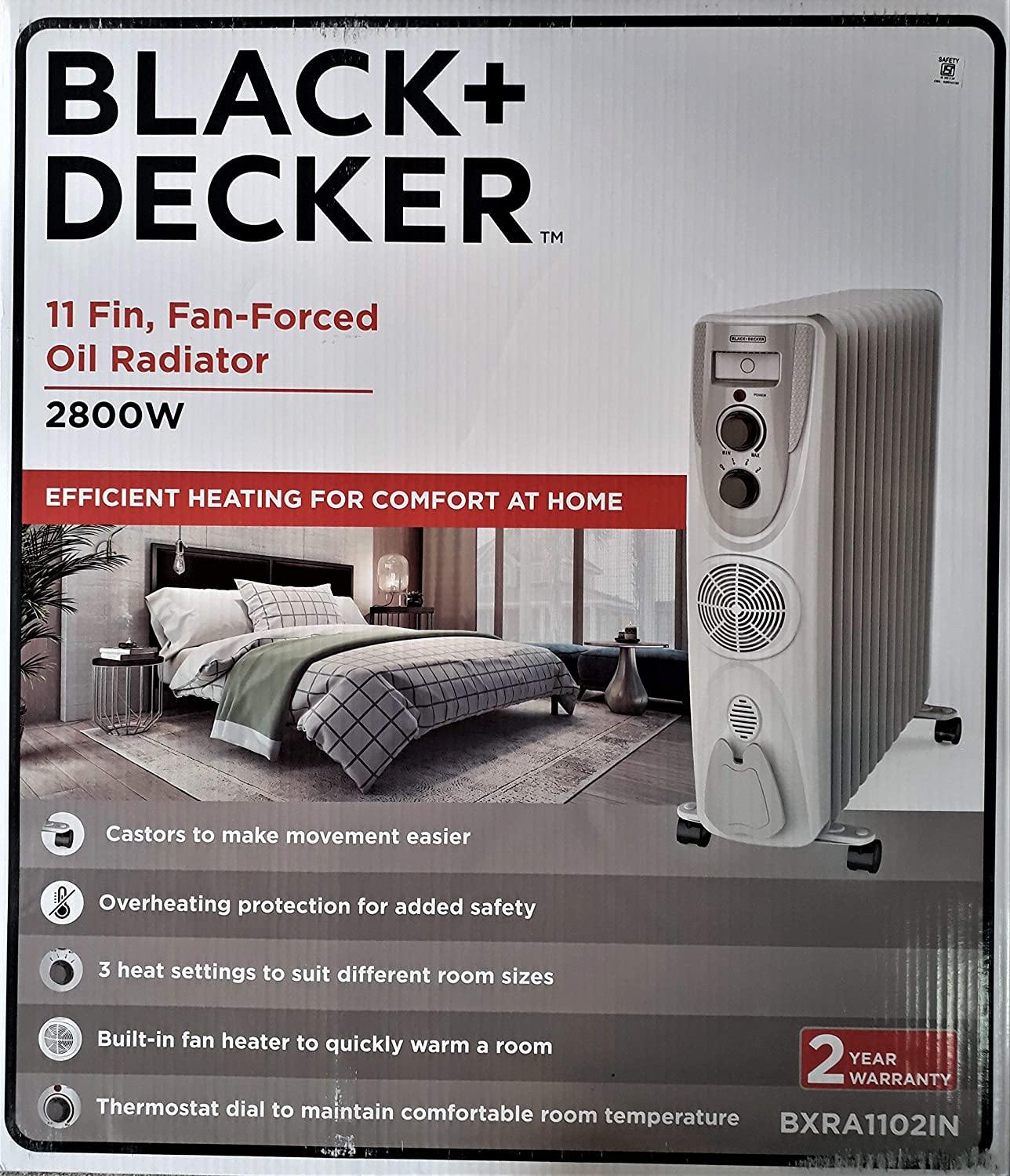 Black & Decker 11 Fin Oil Filled  Room Heater (2800 watt) - Mahajan Electronics Online