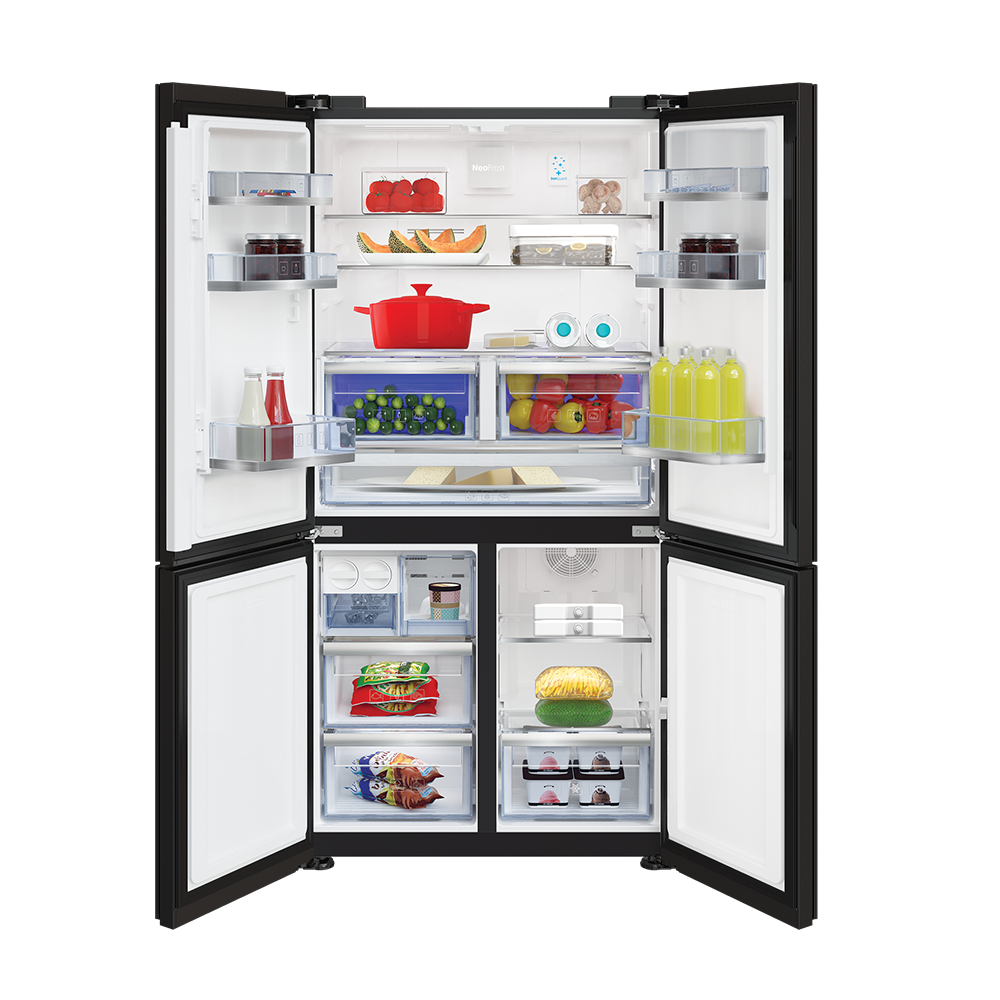 Voltas Beko 626 L Side by Side Refrigerator (Black Glass) RSB64GF - Mahajan Electronics Online