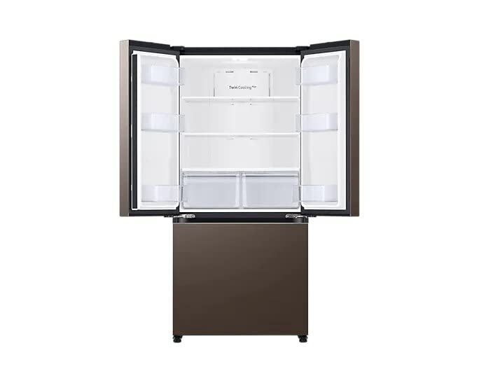 Samsung 580 Liters Wi-Fi & Twin Cooling Plus French Door Refrigerator (RF57B5132DX/TL, Brown) - Mahajan Electronics Online