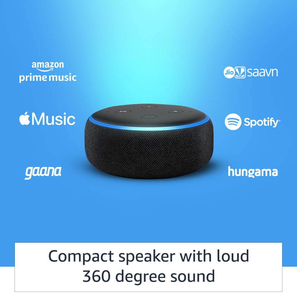 Amazon Echo Dot 3rd Gen with Alexa (Black) - Mahajan Electronics Online