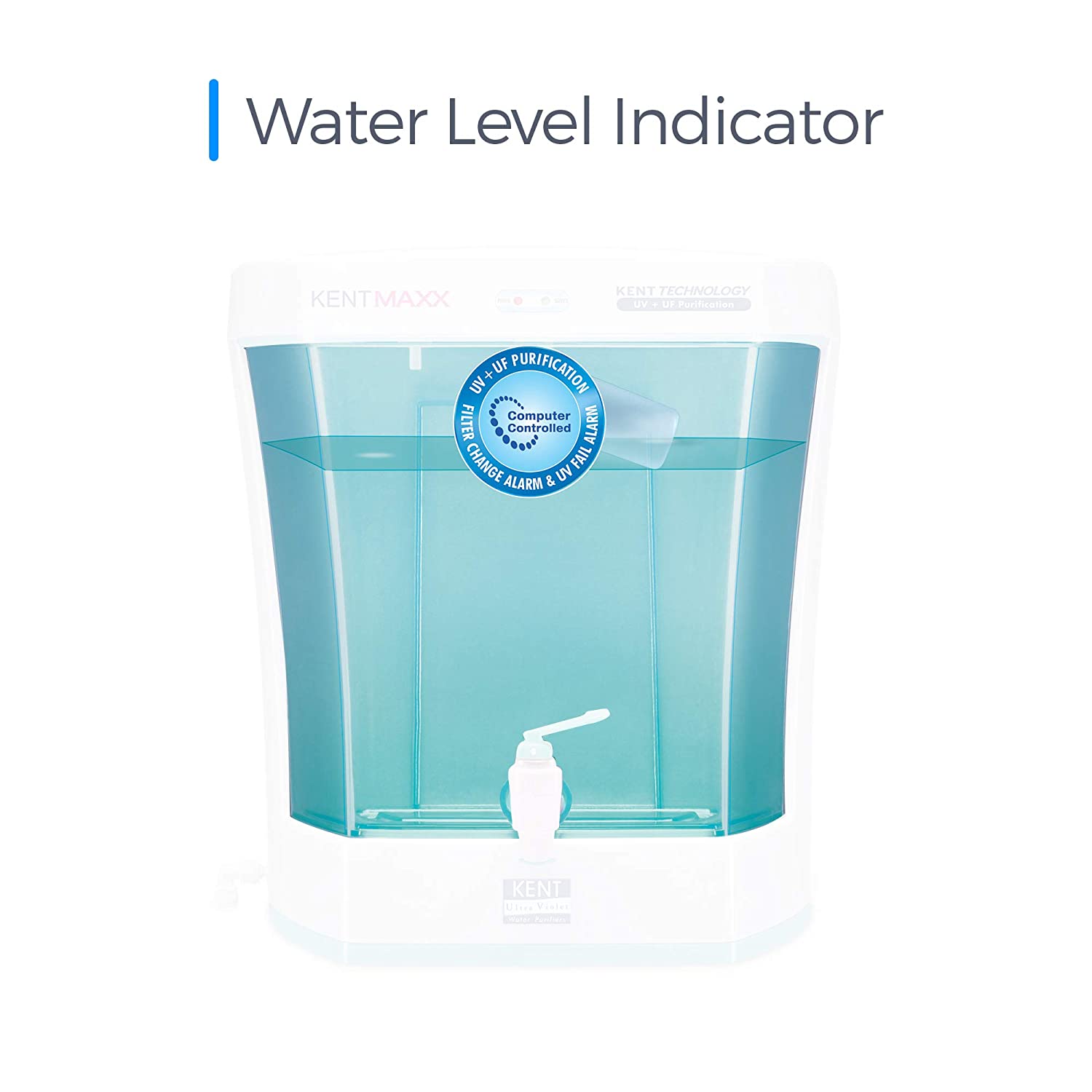 KENT Maxx 7-Litres Wall Mountable/Table Top UV + UF (White and Blue) 60-Ltr/hr Water Purifier with detachable storage tank - Mahajan Electronics Online
