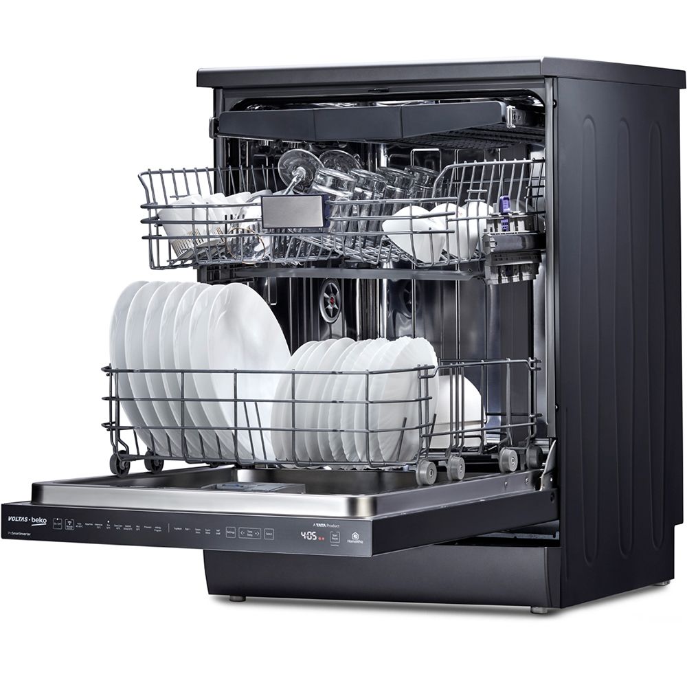 Voltas Beko Dishwasher DF15A (Anthracite) 15 Places - Mahajan Electronics Online