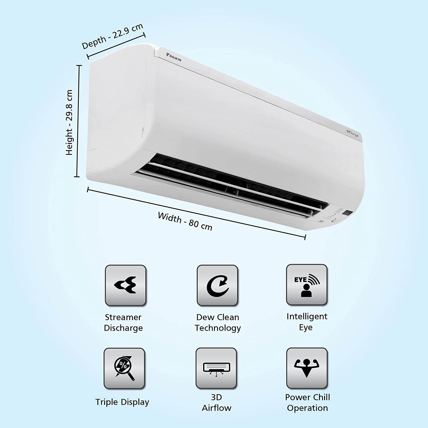 Daikin FTKM35UV16 1.0 Ton 5 Star Inverter Split AC White - Mahajan Electronics Online