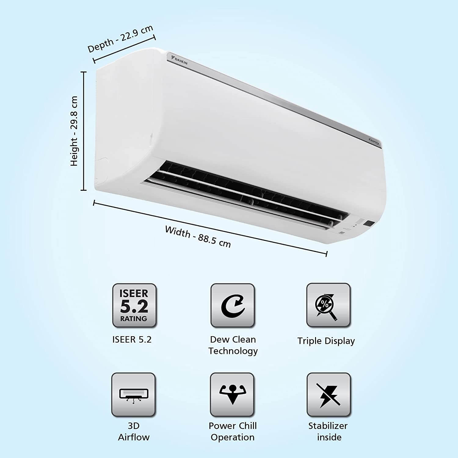 Daikin FTKM60UV16 1.8 Ton 5 Star Inverter Split AC White - Mahajan Electronics Online